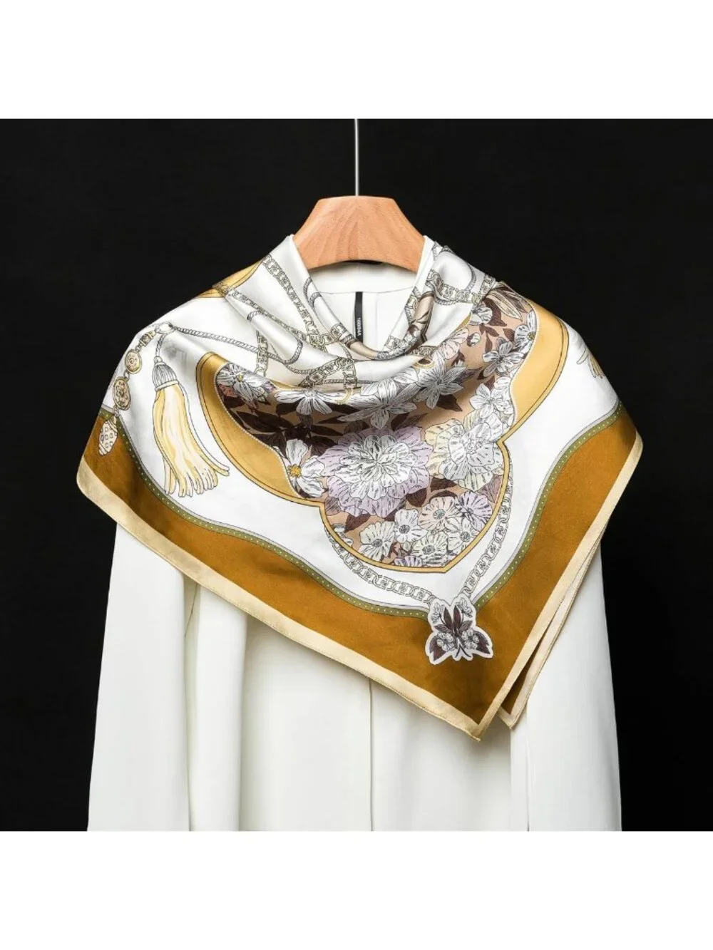 Luxurious 100% Mulberry Silk Scarf - 35